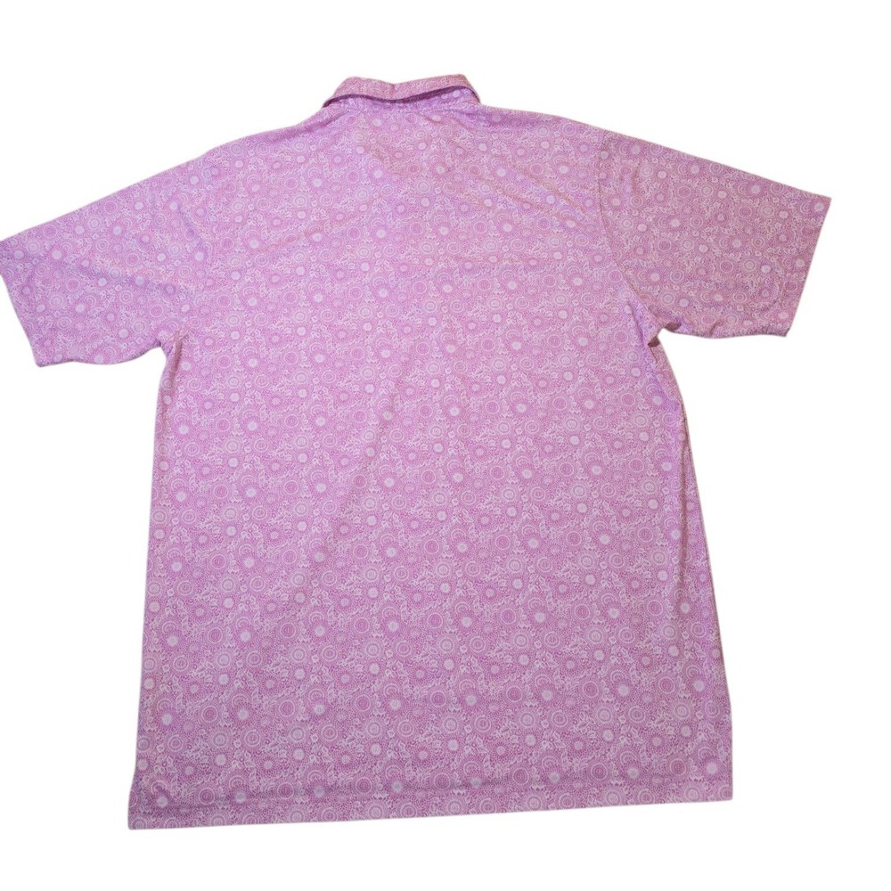 Donald Ross Sportswear Pink Patterned Polo Shirt Large View 4